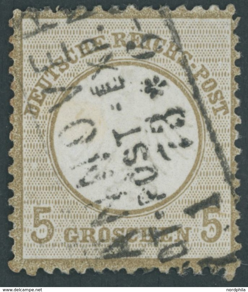 Dt. Reich 6 O, 1872, 5 Gr. Ockerbraun, R3 HANNOVER STADT-POST-EXP., Normale Zähnung, Pracht, Mi. 120.- - Usati