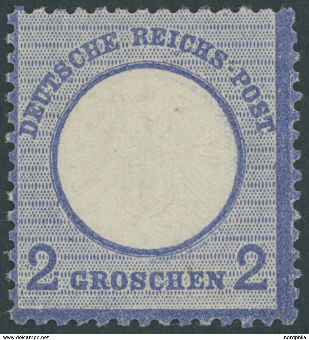 Dt. Reich 20 **, 1872, 2 Gr. Ultramarin, Kleine Marke (L 15), Postfrisch, Pracht, Gepr. Hennies - Used Stamps