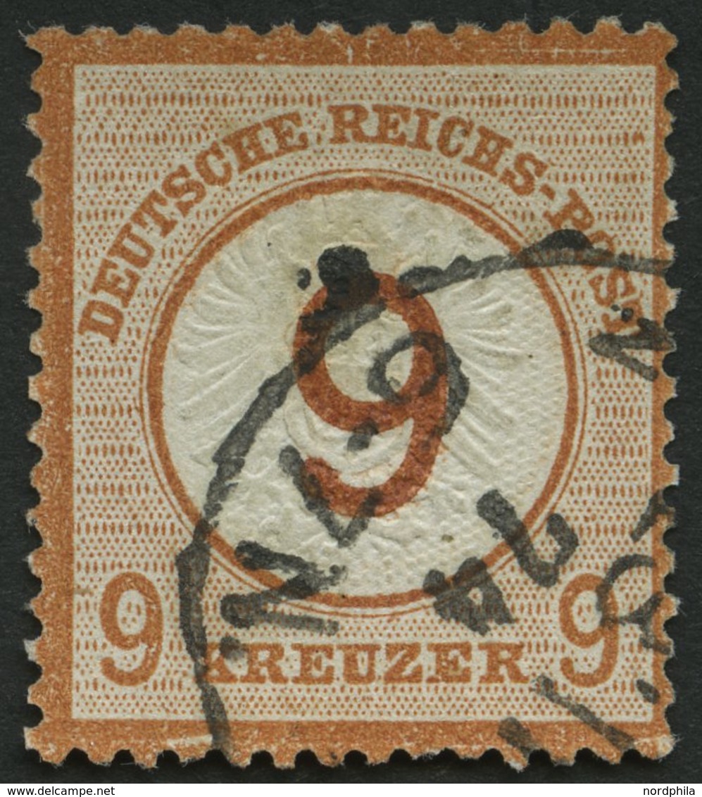 Dt. Reich 30 O, 1874, 9 Auf 9 Kr. Braunorange, Normale Zähnung, Pracht, Mi. 600.- - Usati