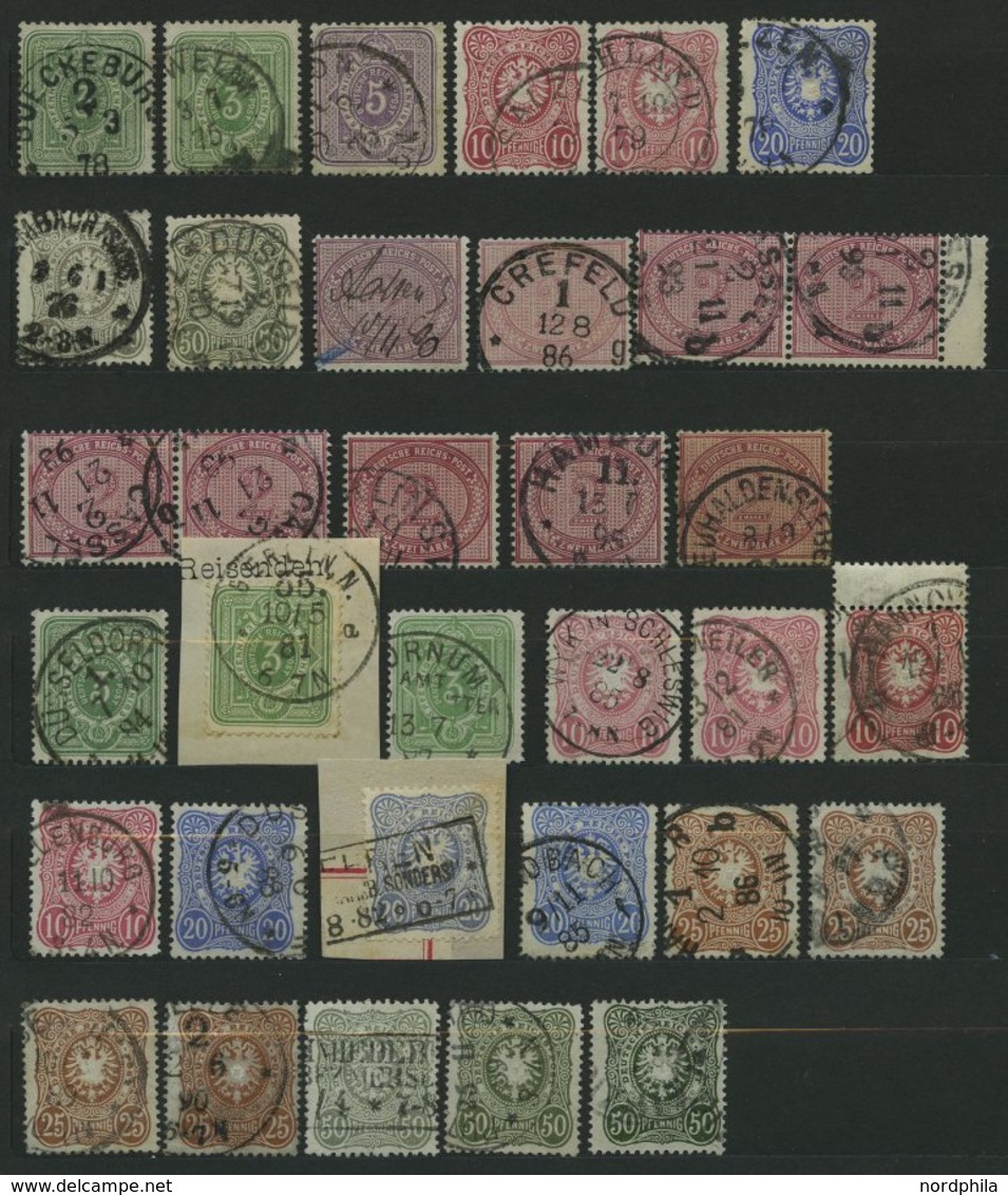 Dt. Reich O,BrfStk , Kleine Partie Verschiedener Werte Pf./Pfe., Meist Prachterhaltung, Fast Alle Geprüft, Mi. 340. - Used Stamps