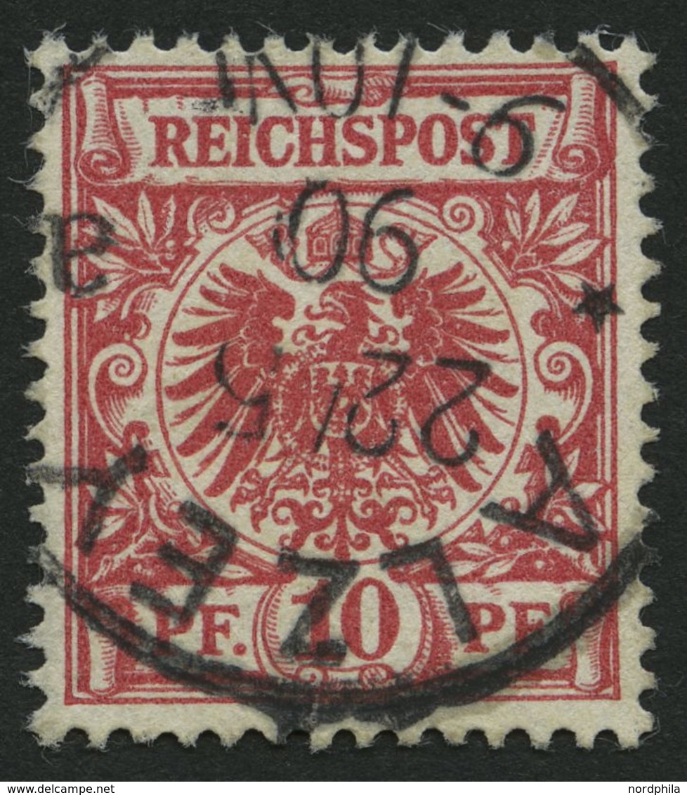 Dt. Reich 47ba O, 1890, 10 Pf. Lebhaftrosarot, Pracht, Gepr. Zenker, Mi. 60.- - Usati