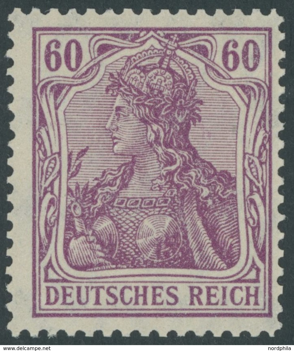 Dt. Reich 92IIc **, 1916, 60 Pf. Braunpurpur Kriegsdruck, Postfrisch, Pracht, Gepr. Dr. Hochstädter, Mi. 100.- - Otros & Sin Clasificación