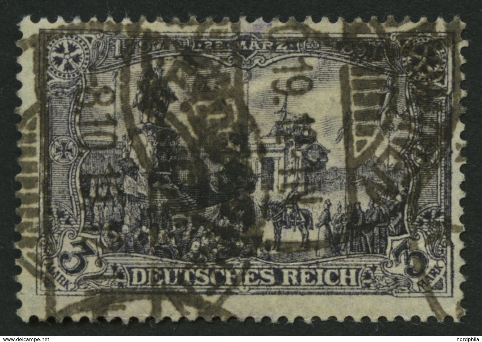 Dt. Reich 96AII O, 1919, 3 M. Kriegsdruck, Gezähnt A, Leichte Aufklebefalte, Pracht, Gepr. Jäschke-L., Mi. 650.- - Autres & Non Classés