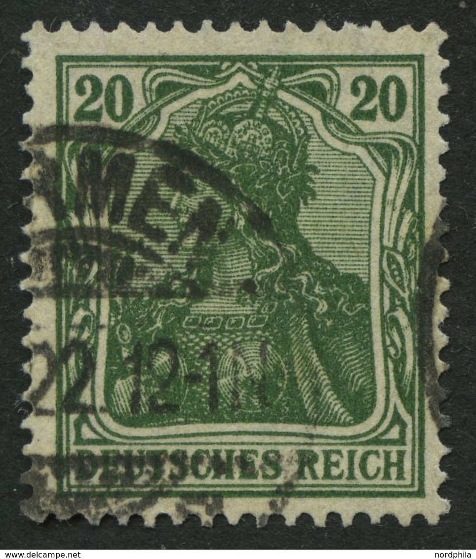 Dt. Reich 143c O, 1920, 20 Pf. Dunkelblaugrün, Pracht, Gepr. Infla, Mi. 130.- - Gebraucht
