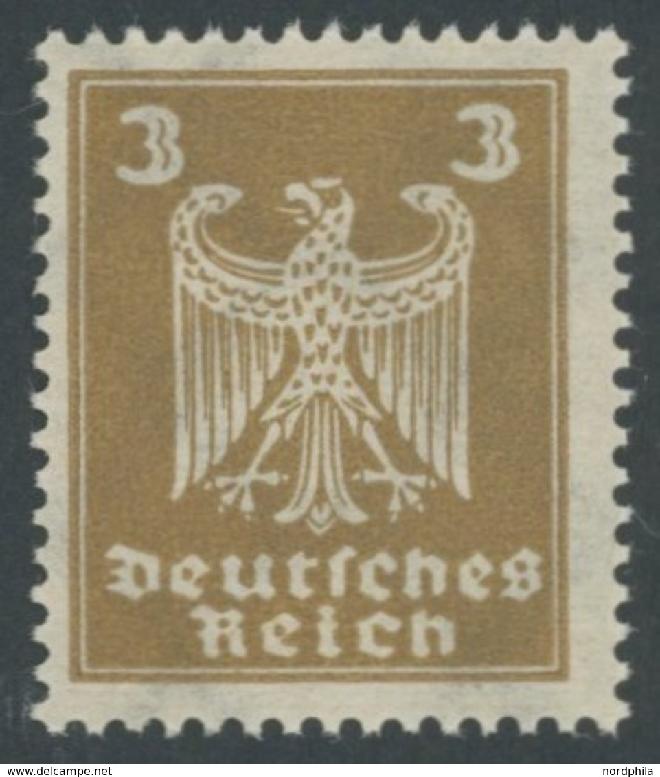 Dt. Reich 355Y **, 1924, 3 Pf. Reichsadler, Wz. Liegend, Postfrisch, Pracht, Mi. 400.- - Gebraucht