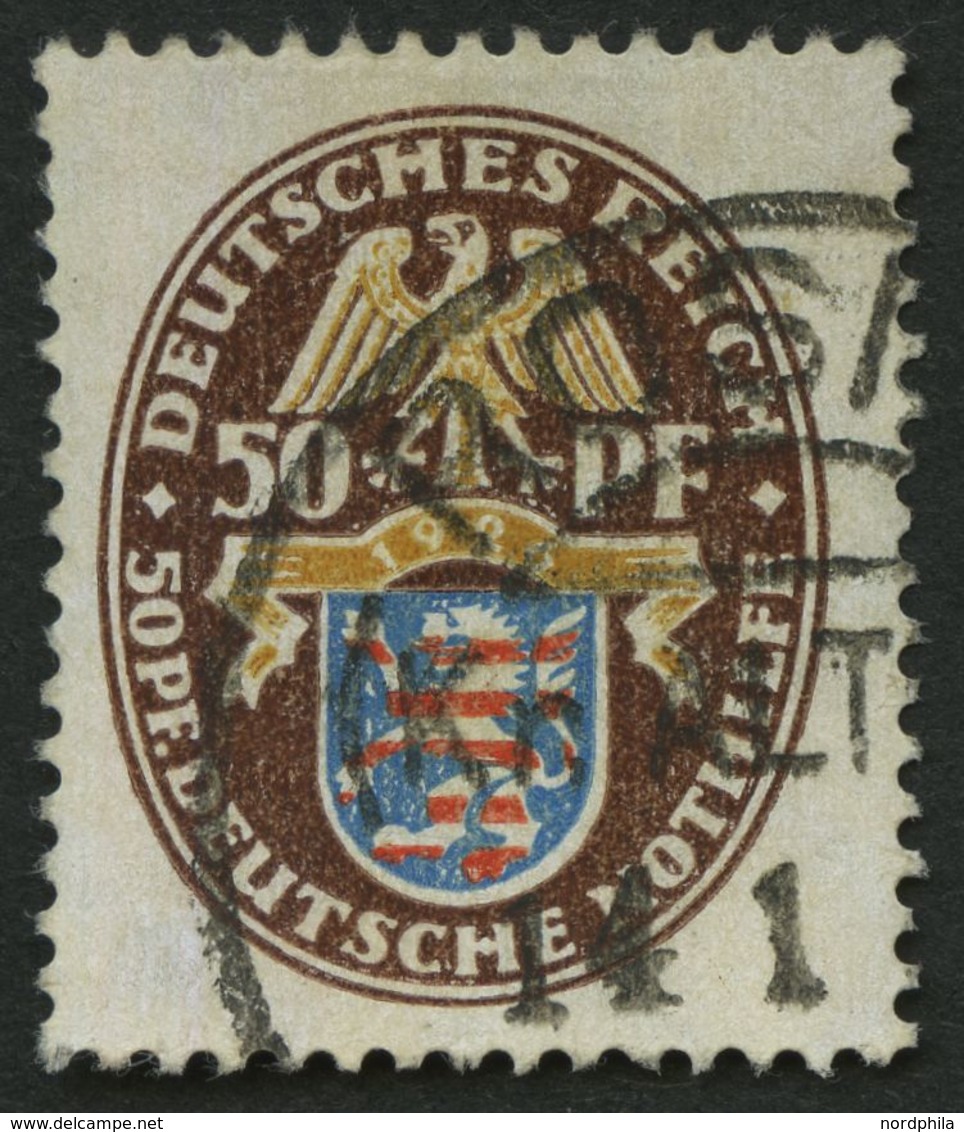 Dt. Reich 401X O, 1926, 50 Pf. Nothilfe, Wz. Stehend, Feinst (ein Paar Stumpfe Zähne), Mi. 130.- - Oblitérés