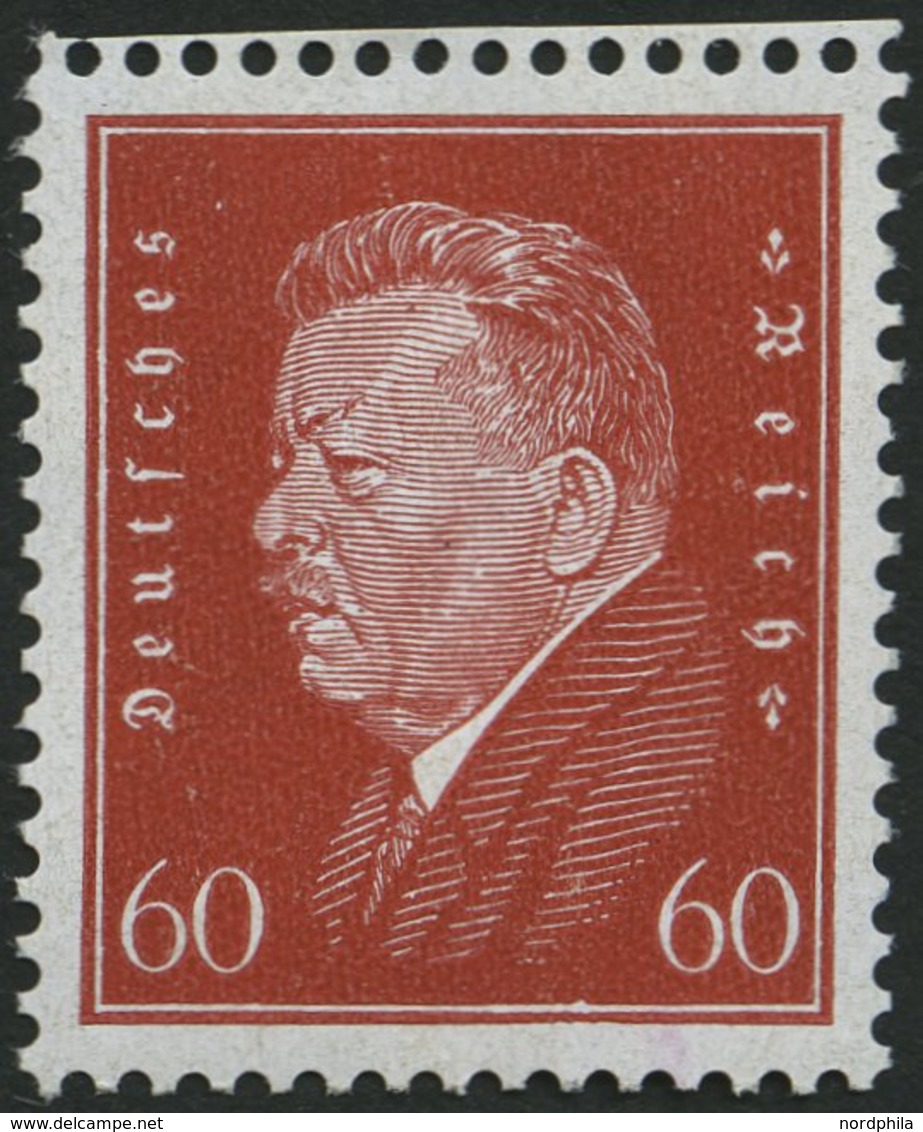 Dt. Reich 421 **, 1928, 60 Pf. Ebert, Pracht, Gepr. Schlegel, Mi. 140.- - Used Stamps