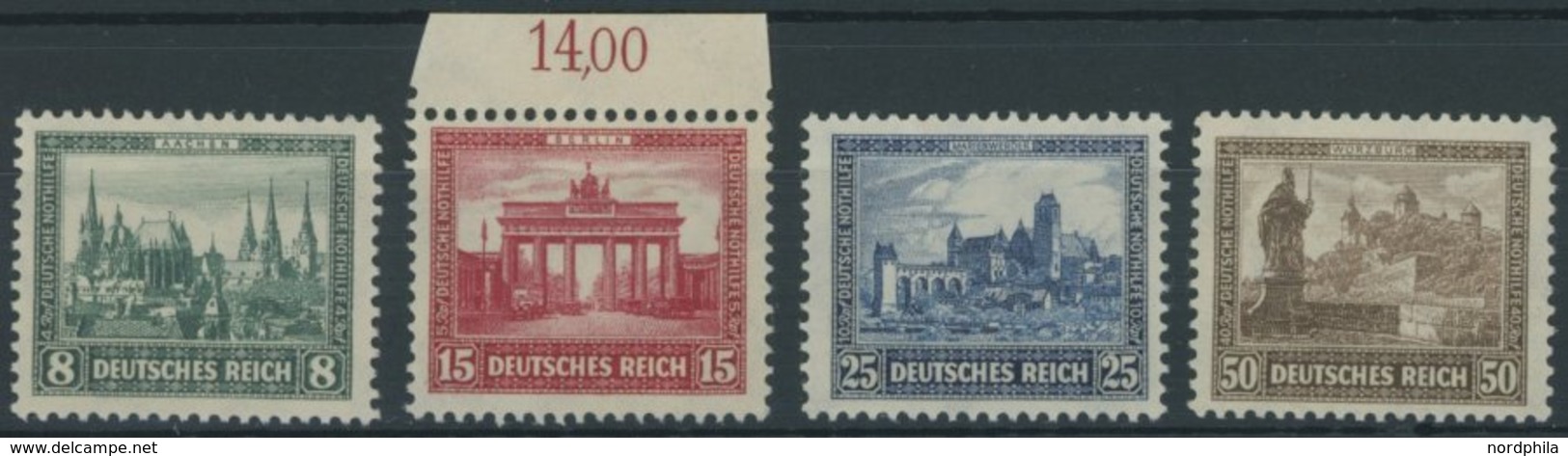 Dt. Reich 450-53 **, 1930, Nothilfe, Postfrischer Prachtsatz, Endwert Gepr. Schlegel, Mi. 140.- - Usados