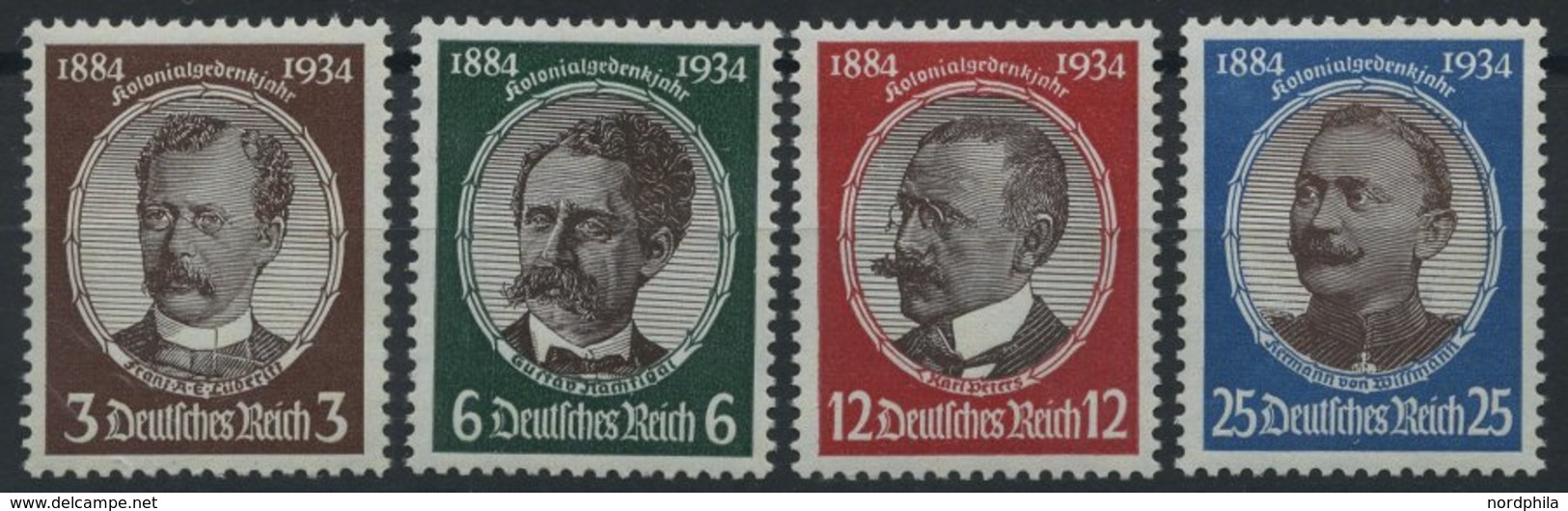 Dt. Reich 540-43 **, 1934, Kolonialforscher, Prachtsatz, Mi. 190.- - Autres & Non Classés