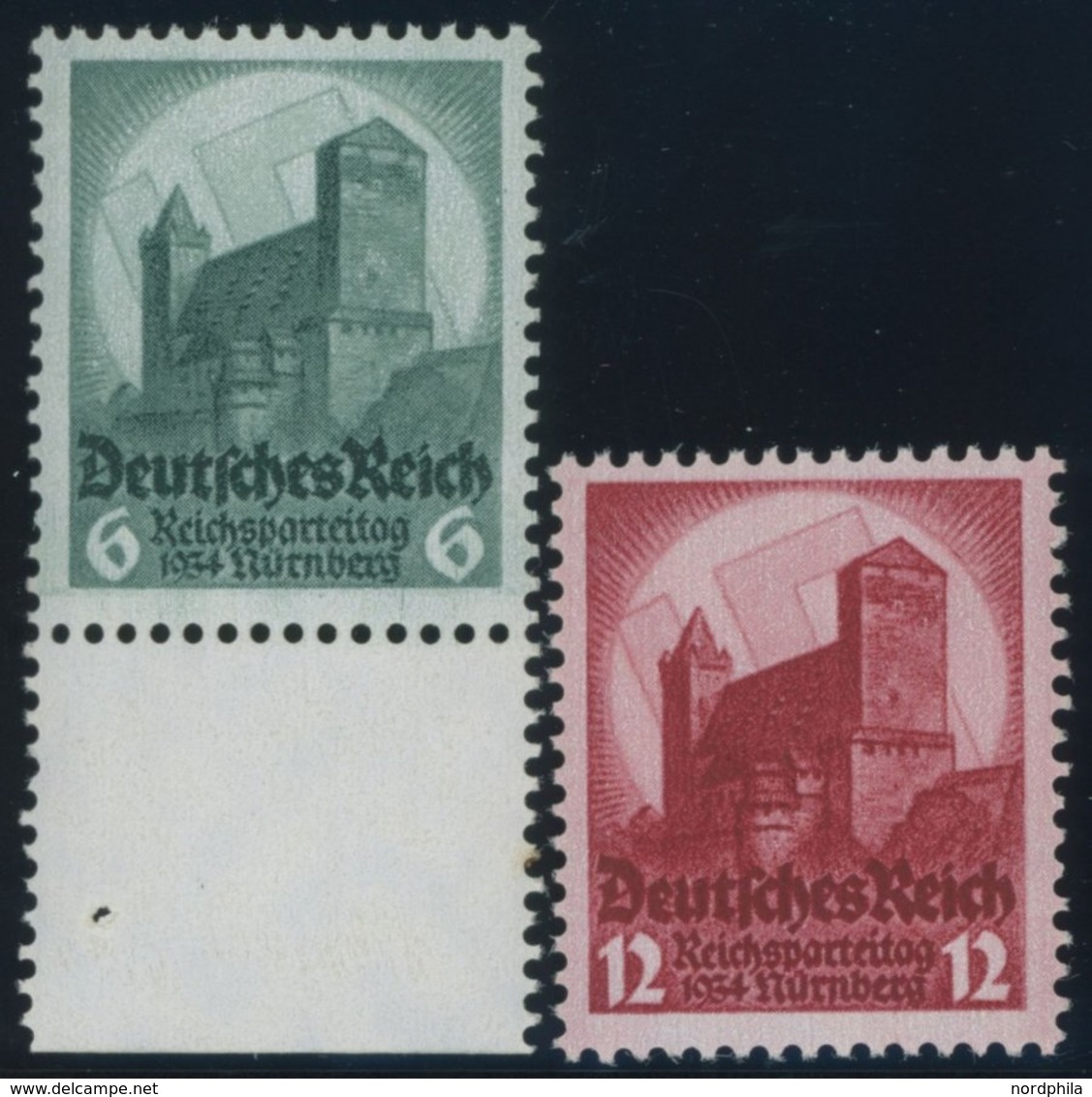 Dt. Reich 546/7 **, 1934, Reichsparteitag, Pracht, Mi. 85.- - Sonstige & Ohne Zuordnung