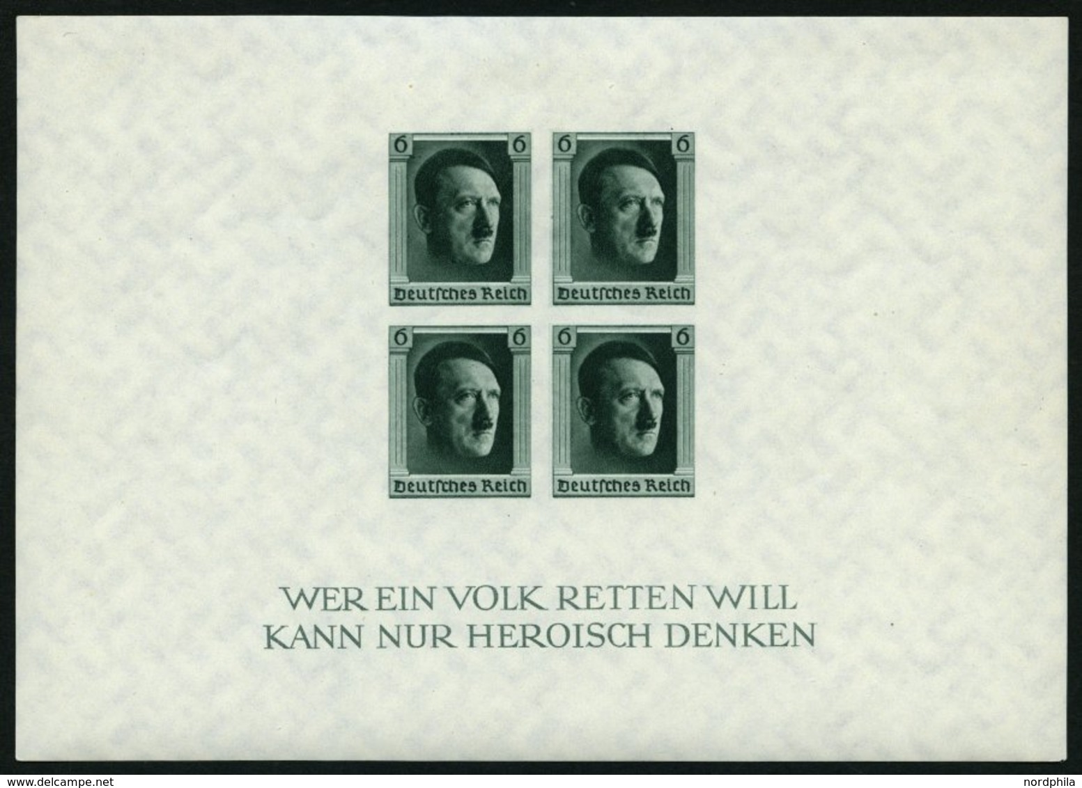 Dt. Reich Bl. 8 **, 1937, Block Hitler Ungezähnt, Pracht, Mi. 210.- - Sonstige & Ohne Zuordnung