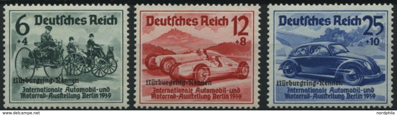 Dt. Reich 695-97 **, 1939, Nürburgring-Rennen, Normale Zähnung, Prachtsatz, Mi. 280.- - Sonstige & Ohne Zuordnung