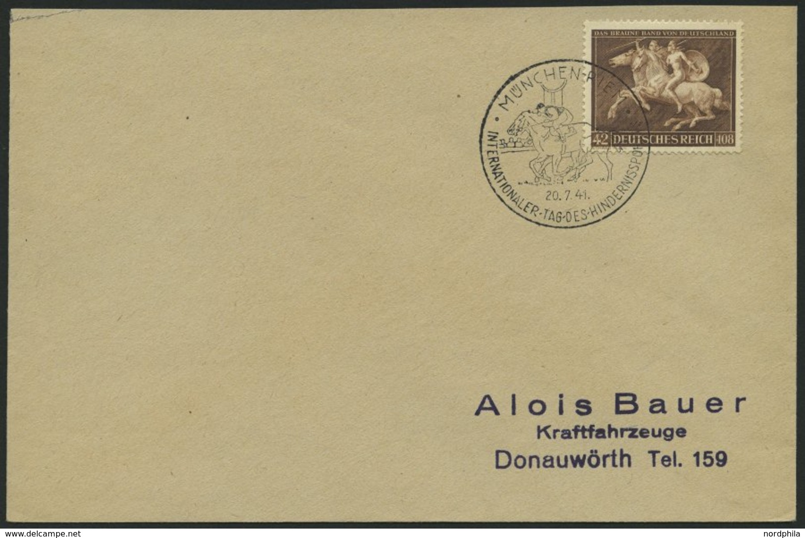 Dt. Reich 780 BRIEF, 1941, 42 Pf. Braunes Band Auf FDC, Pracht, Mi. 80.- - Altri & Non Classificati