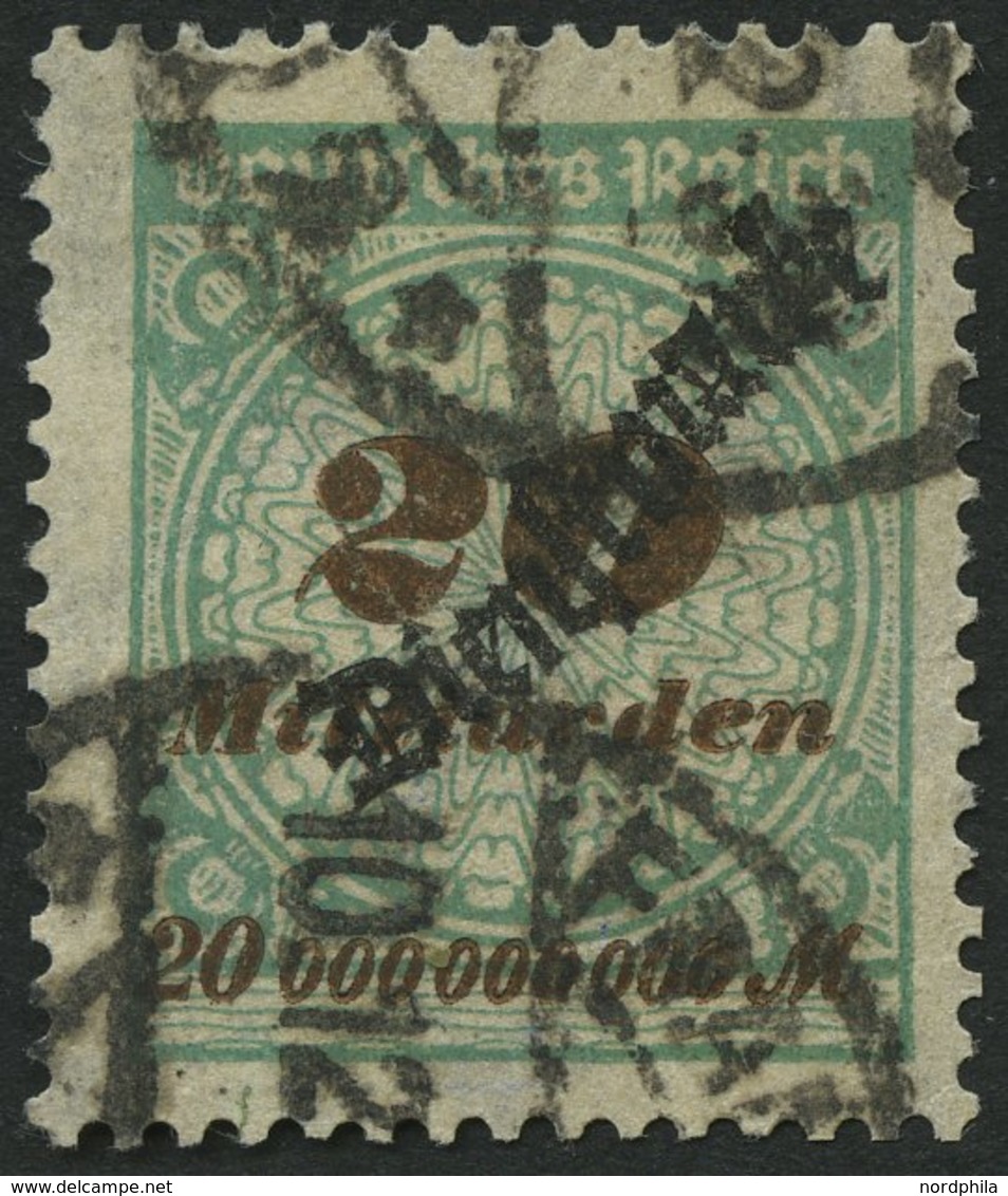 DIENSTMARKEN D 87 O, 1923, 20 Mrd. M. Opalgrün, Pracht, Gepr. Peschl, Mi. 200.- - Officials