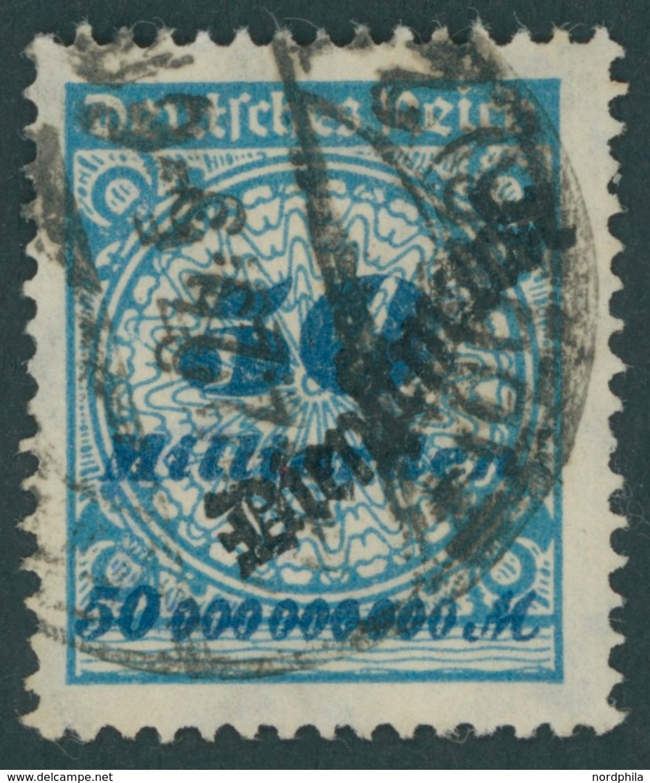 DIENSTMARKEN D 88 O, 1923, 50 Mrd. M. Lebhaftkobaltblau/schwärzlichkobaltblau, Pracht, Gepr. Peschl, Mi. 260.- - Servizio