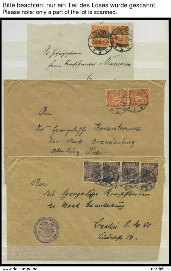 DIENSTMARKEN 1920-22, Sammlung Von 39 Verschiedenen Belegen, Fast Nur Prachterhaltung - Officials