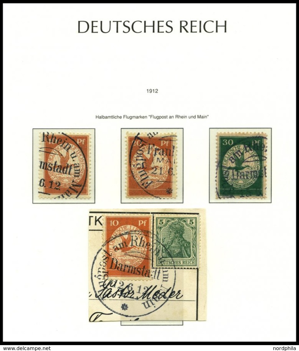 SAMMLUNGEN O, Sauber Gestempelte Sammlung Dt. Reich Von 1872-1918 Im Leuchtturm Falzlosalbum, Brustschilde Bis Auf Nr. 2 - Usados