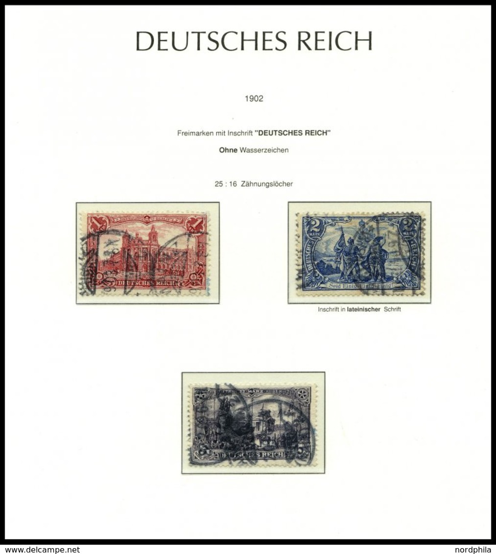 SAMMLUNGEN o, sauber gestempelte Sammlung Dt. Reich von 1872-1918 im Leuchtturm Falzlosalbum, Brustschilde bis auf Nr. 2