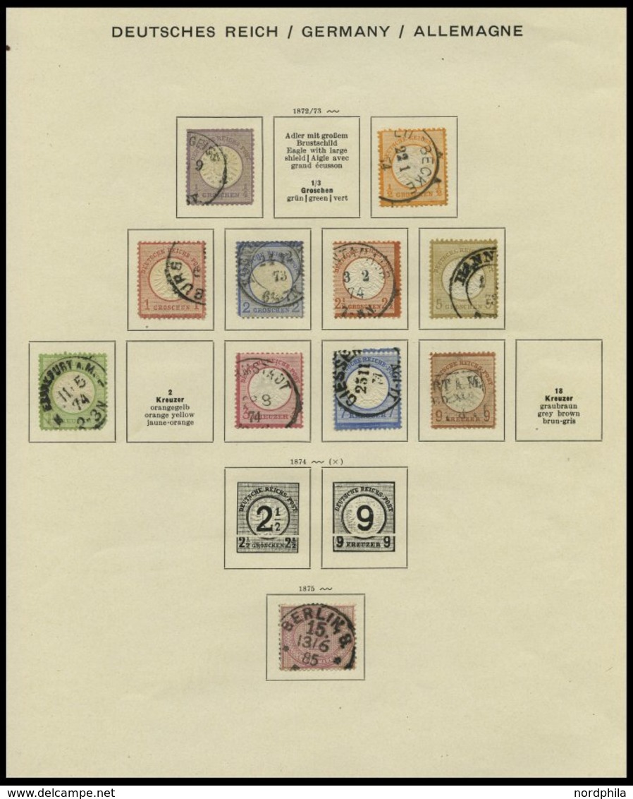 SAMMLUNGEN O,* , 1872-1945, Saubere Sammlung Dt. Reich Mit Vielen Guten Mittleren Ausgaben, Erhaltung Meist Feinst/Prach - Used Stamps