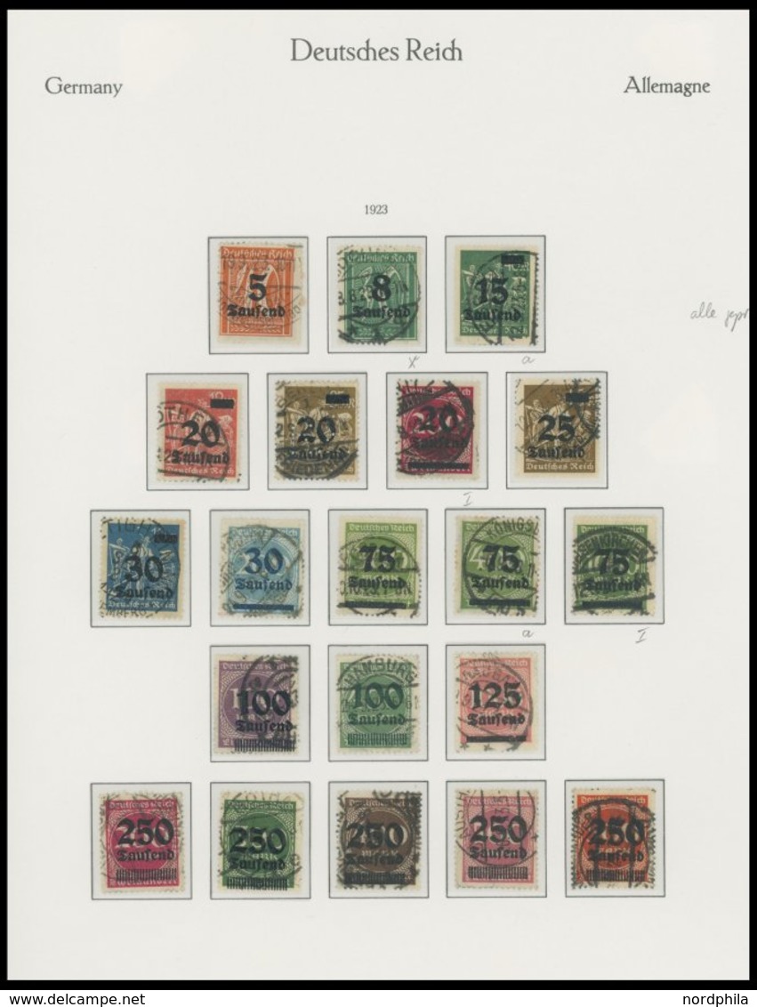 SAMMLUNGEN O,BrfStk , 1919-23, Saubere Gestempelte Sammlung Inflation Mit Kleinen Und Mittleren Werten, Nur Die Infla-ge - Used Stamps