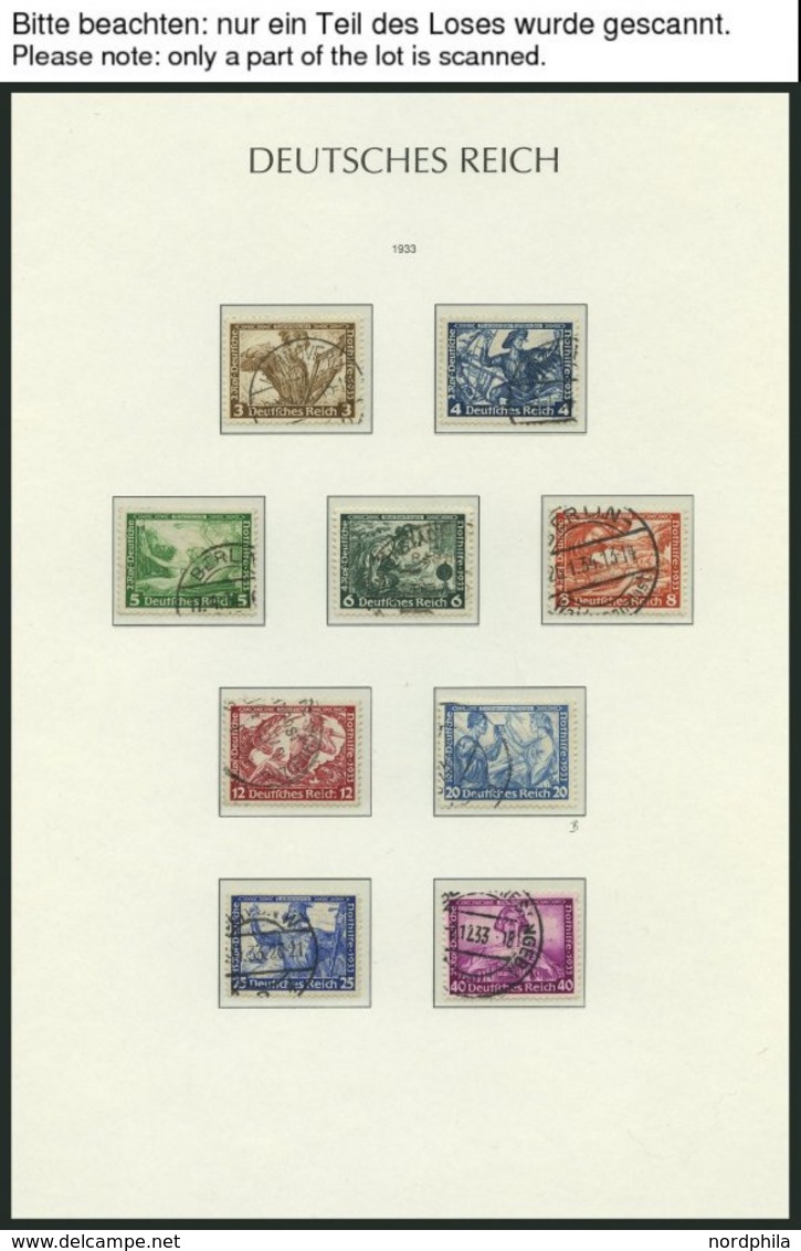 SAMMLUNGEN O,BrfStk,Brief , 1932-45, Saubere Gestempelte Sammlung Dt. Reich Im Leuchtturm Falzlosalbum, Bis Auf Bl. 2, 3 - Used Stamps