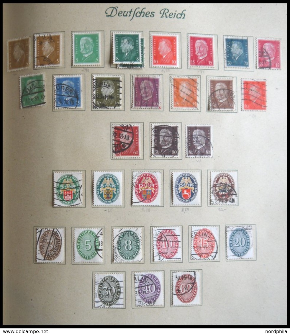 SAMMLUNGEN O,* , 1923-45 Sammlung Dt. Reich Mit Vielen Guten Werten, Sätzen Und Blocks (Bl. 4-11 O,*), Etwas Unterschied - Oblitérés