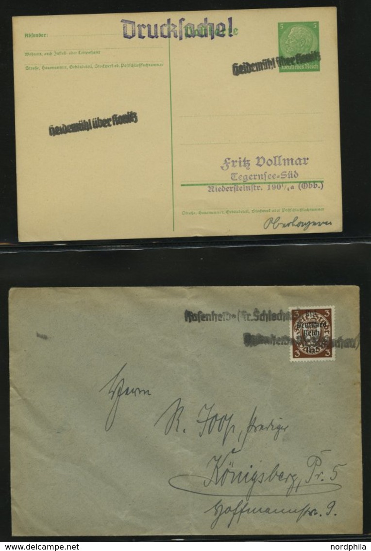 SAMMLUNGEN 1939/45, Kreis Konitz In Westpreußen, Stempelsammlung Der Provisorischen Entwertungen, Insgesamt 55 Teils Seh - Used Stamps