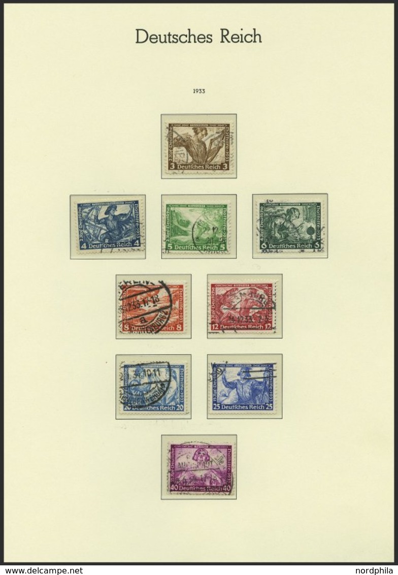 SAMMLUNGEN O,Brief , Gestempelte Sammlung Dt. Reich Von 1933-45 Im Leuchtturm Falzlosalbum, Mit Einigen Guten Ausgaben W - Used Stamps