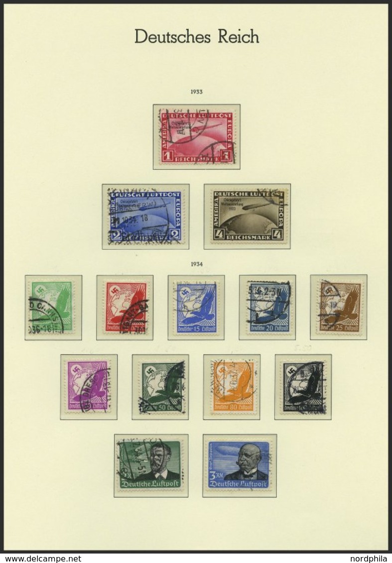 SAMMLUNGEN O,Brief , Gestempelte Sammlung Dt. Reich Von 1933-45 Im Leuchtturm Falzlosalbum, Mit Einigen Guten Ausgaben W - Used Stamps