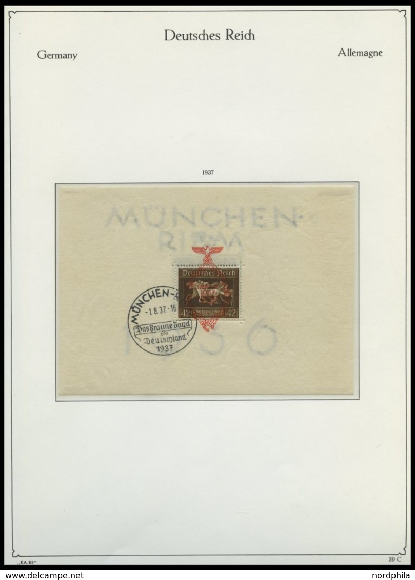 SAMMLUNGEN O,BrfStk , 1933-45, Gestempelte Sammlung Dt. Reich Im KA-BE Falzlosalbum Mit Vielen Guten Mittleren Ausgaben, - Used Stamps