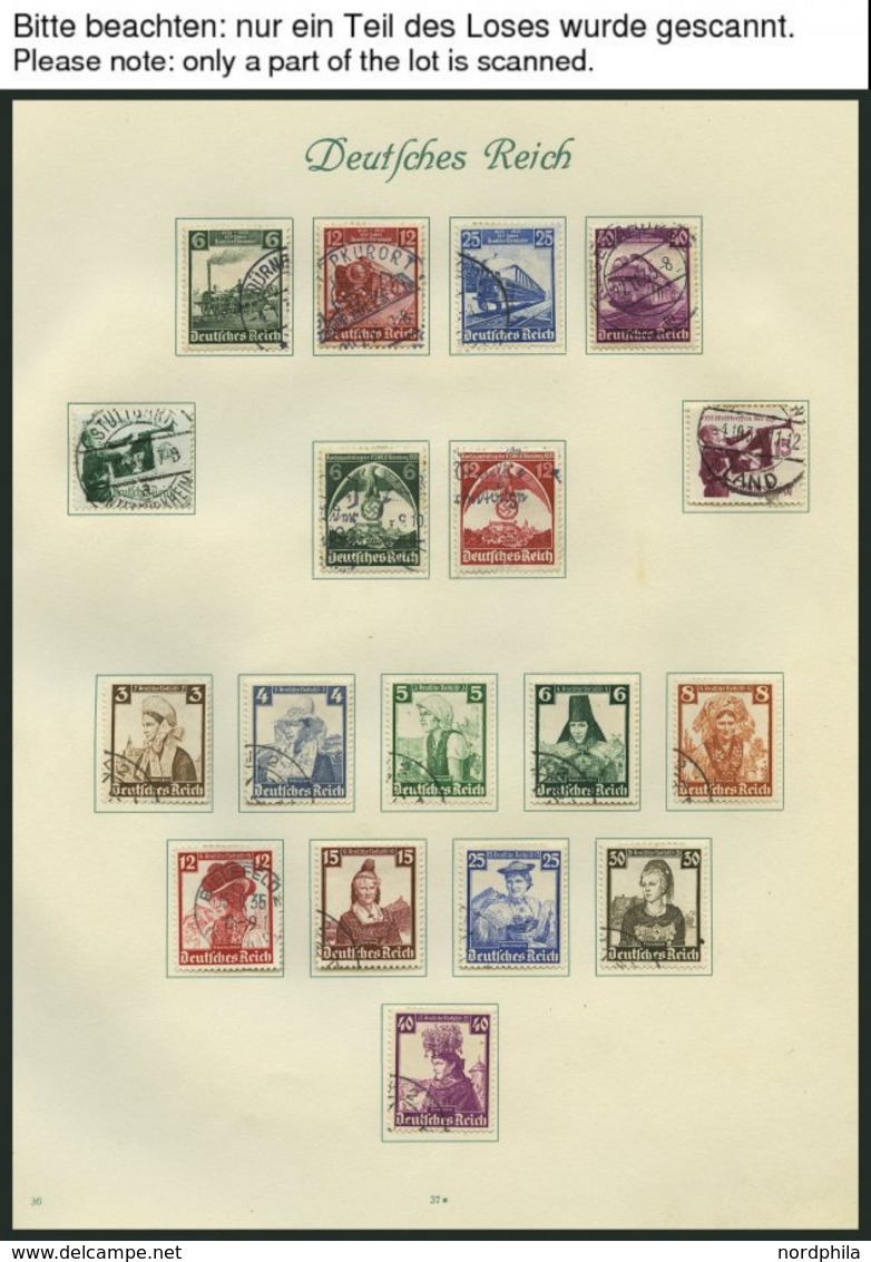 SAMMLUNGEN O,BrfStk , 1933-45, Alte Gestempelte Sammlung Mit Mittleren Werten, Sätzen Und Blocks, Fast Nur Prachterhaltu - Usados