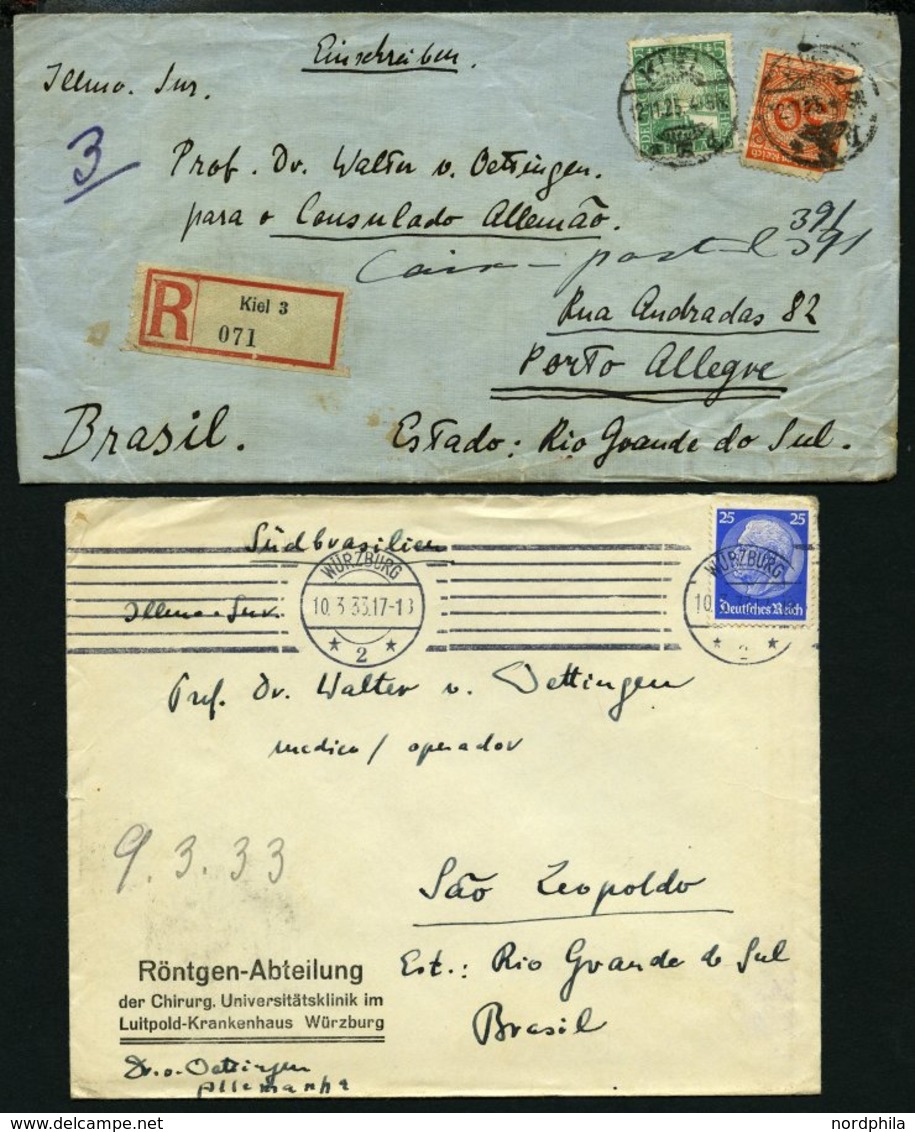 LOTS Ca. 1930-32, 20 Briefe Nach Brasilien Mit Verschiedenen Frankaturen, Etwas Unterschiedlich - Altri & Non Classificati