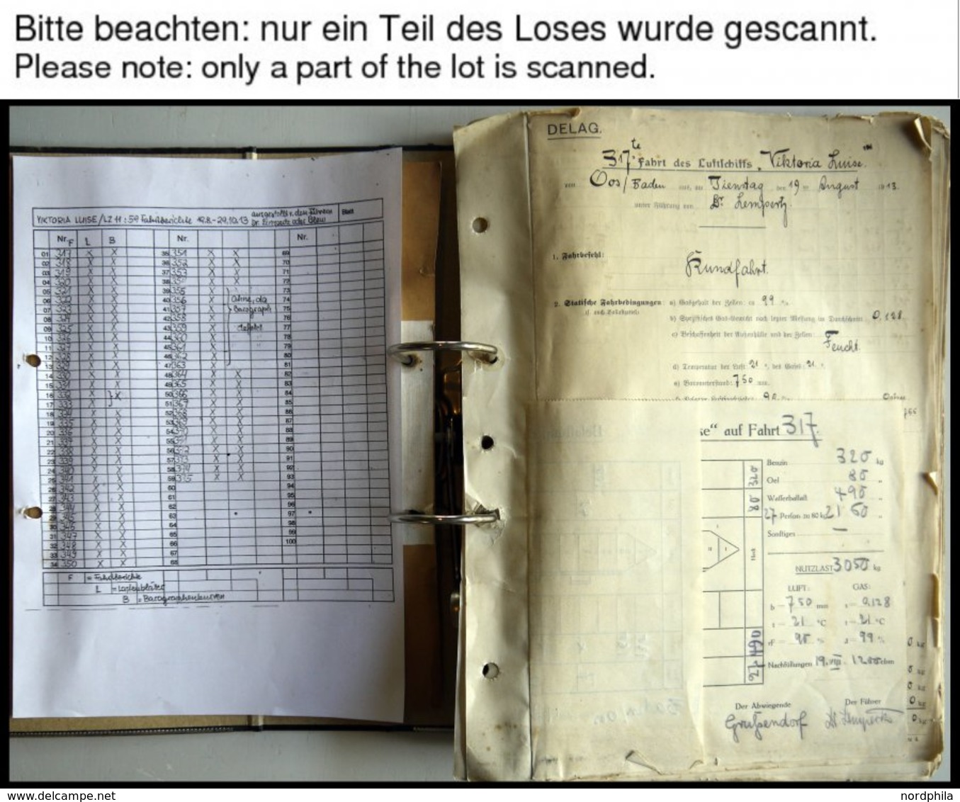 ZEPPELINPOST Brief , 19.8.-29.10.1913, LZ 11 Viktoria Luise, 59 Fahrtberichte, Ausgestellt Von Den Führern Dr. Lempertz  - Airmail & Zeppelin