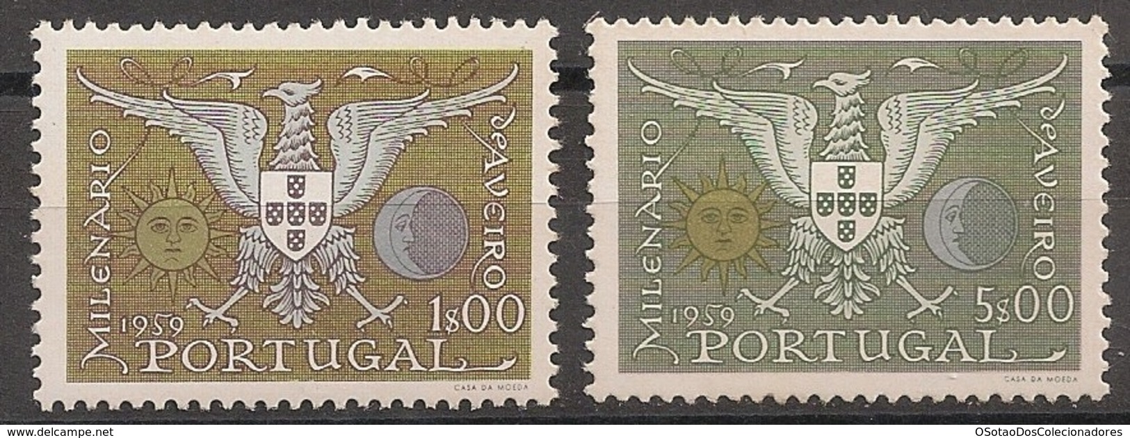 Portugal 1959 - Série Completa Milenário Aveiro 847 848 - Set Complete Anniversary Of Aviero - Mint MNH** Neuf - Unused Stamps