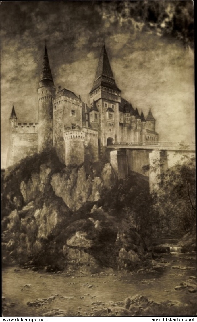 Artiste Cp Spányi, Béla, Budapest Ungarn, Vajda Hunyad Castle, General View - Hongrie