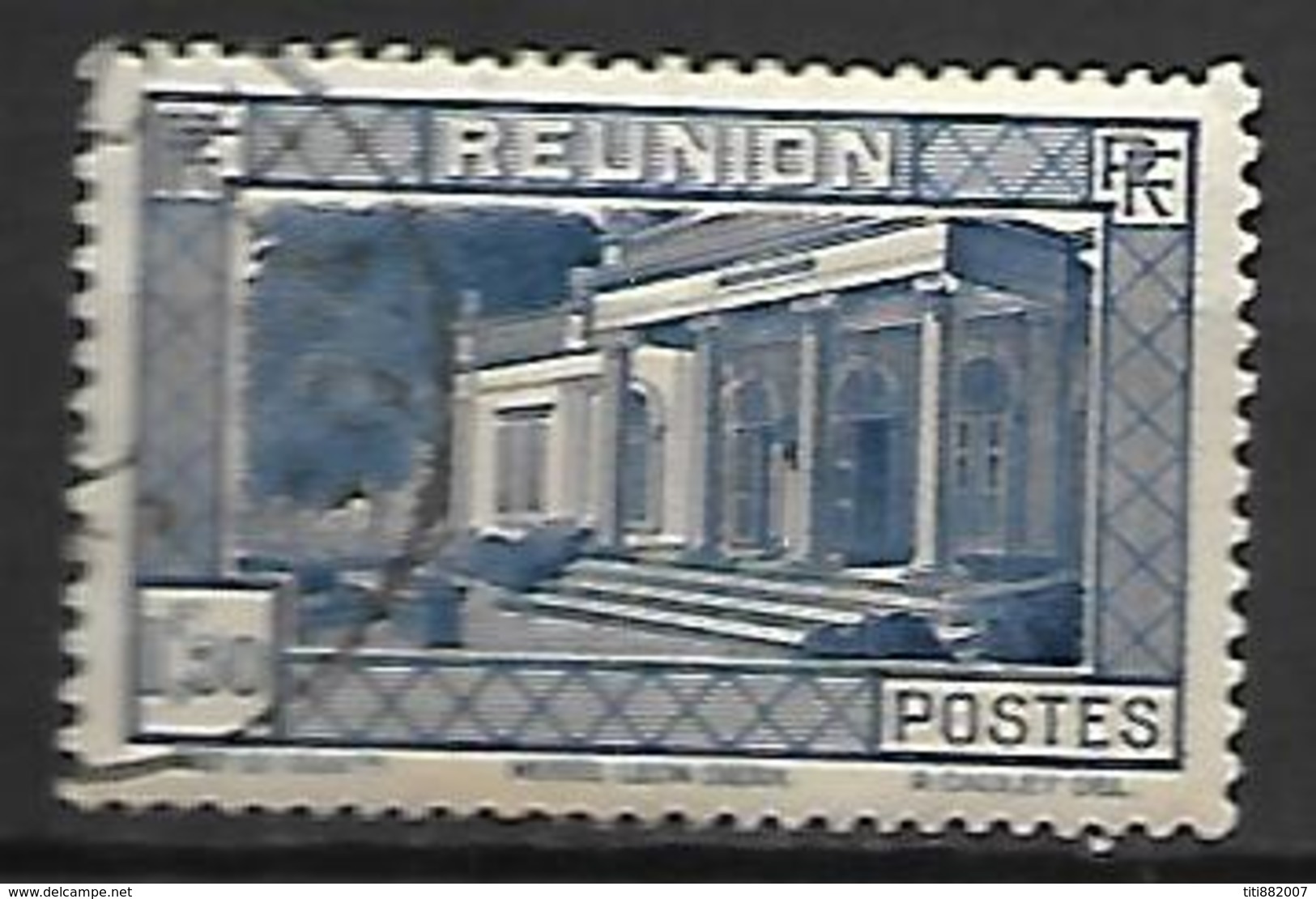REUNION   -   1933 .  Y&T N° 142 Oblitéré.   Musée Léon Dierx à Saint-Denis - Used Stamps