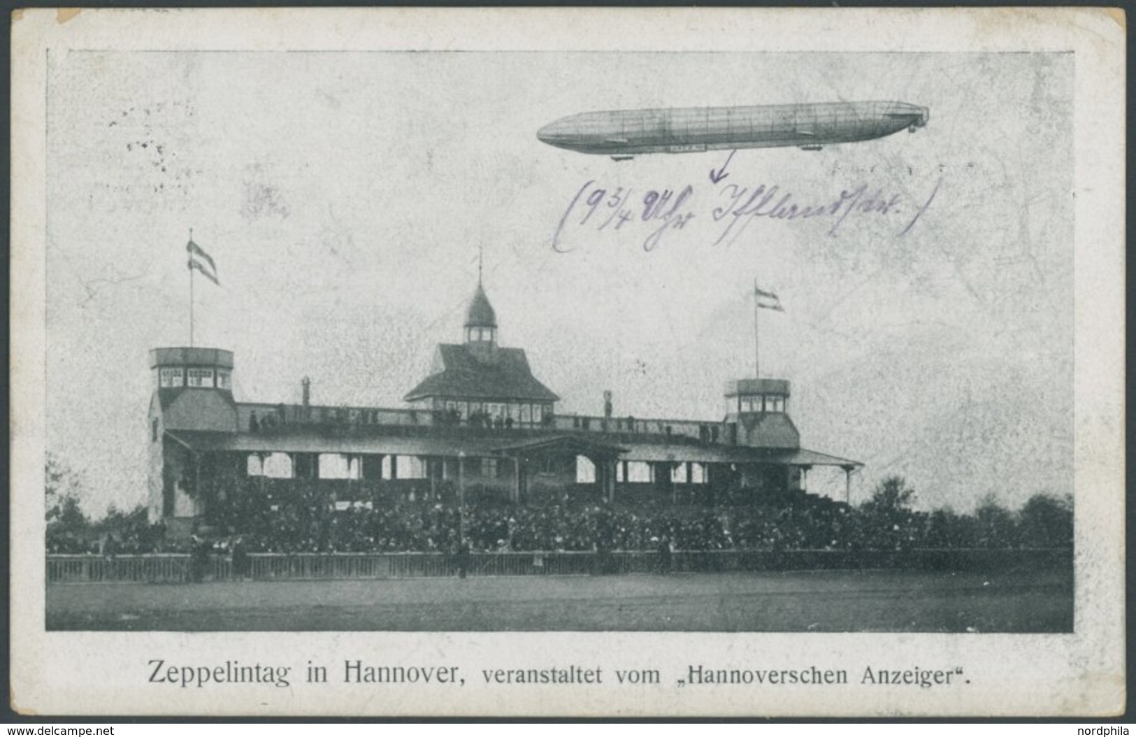 ALTE ANSICHTSKARTEN 1912, Zeppelintag In Hannover, Veranstaltet Vom Hannoverschen Anzeiger, Gebraucht, Ansichtskarte Fei - Autres & Non Classés