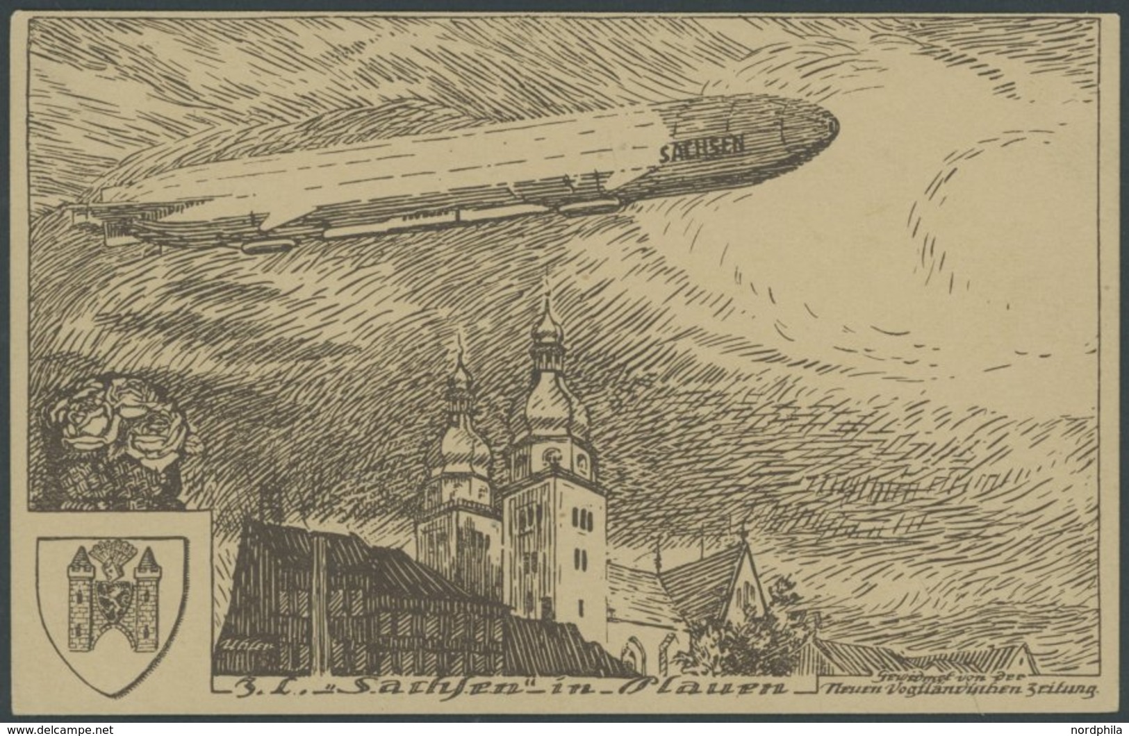 ALTE ANSICHTSKARTEN 1913, LZ 17 (Sachsen) Vogtlandfahrt, Sonderkarte Der Neuen Vogtländischen Zeitung, Rückseitig Beschr - Other & Unclassified