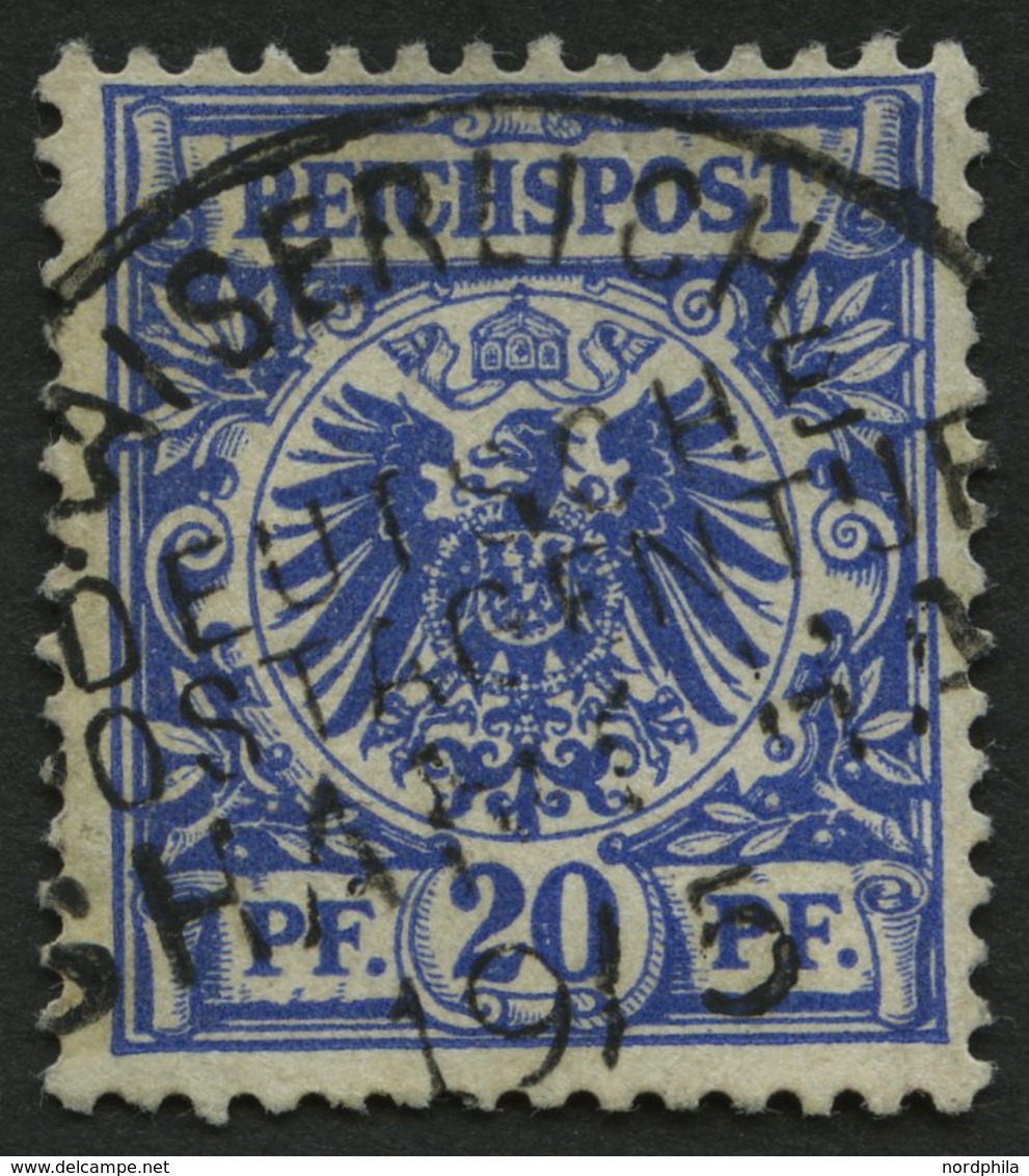 DP CHINA V 48d O, 1893, 20 Pf. Violettultramarin, Stempel KDPAG SHANGHAI, Pracht, Gepr. Bothe - Cina (uffici)