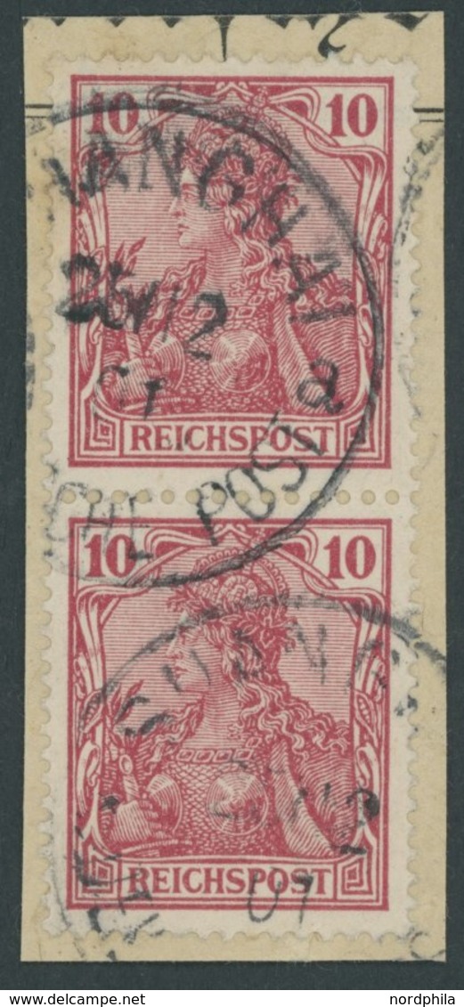 DP CHINA P Vc Paar BrfStk, Petschili: 1900, 10 Pf. Reichspost Im Senkrechten Paar, Stempel SHANGHAI DP A, Prachtbriefstü - Chine (bureaux)