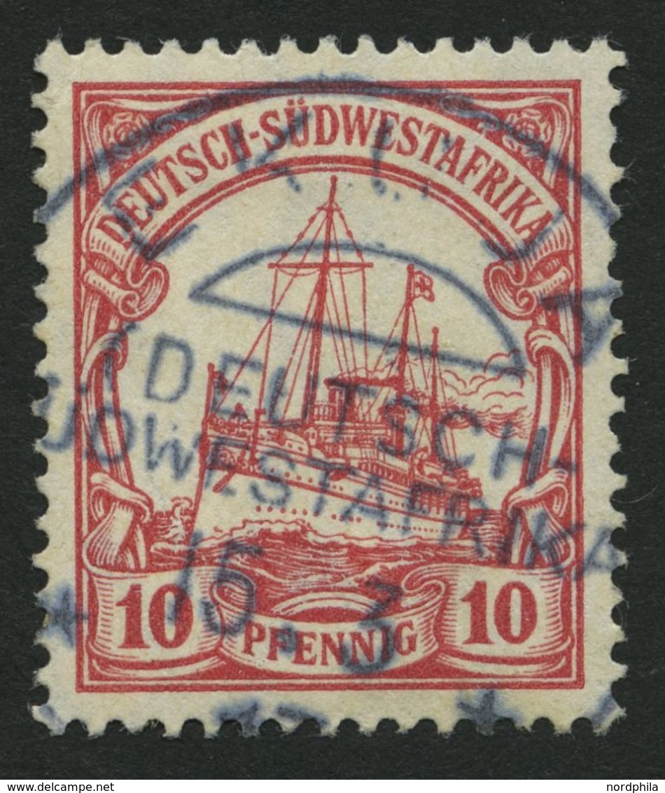 DSWA 26 O, EKUJA, Zentrisch Auf 10 Pf. Karminrot, Pracht - German South West Africa
