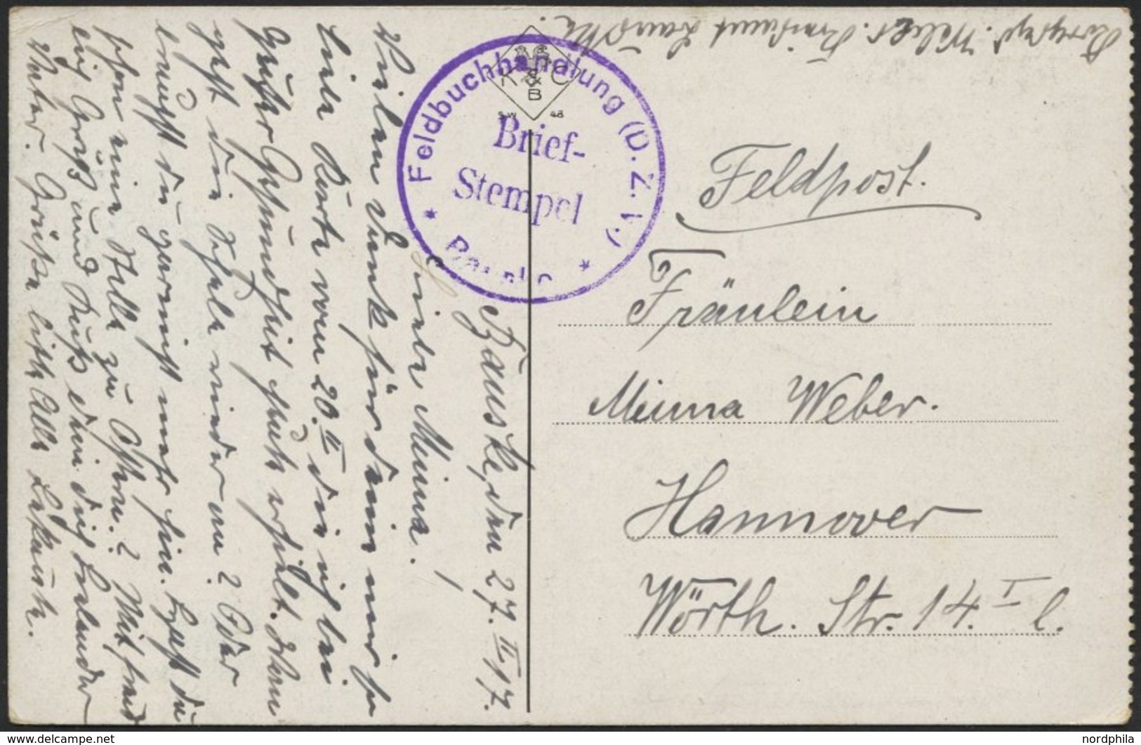 DT. FP IM BALTIKUM 1914/18 Feldpoststation Nr. 211, 27.2.17, (Ohne Feldpoststempel), Auf Farbiger Ansichtskarte (Russen  - Lettonie