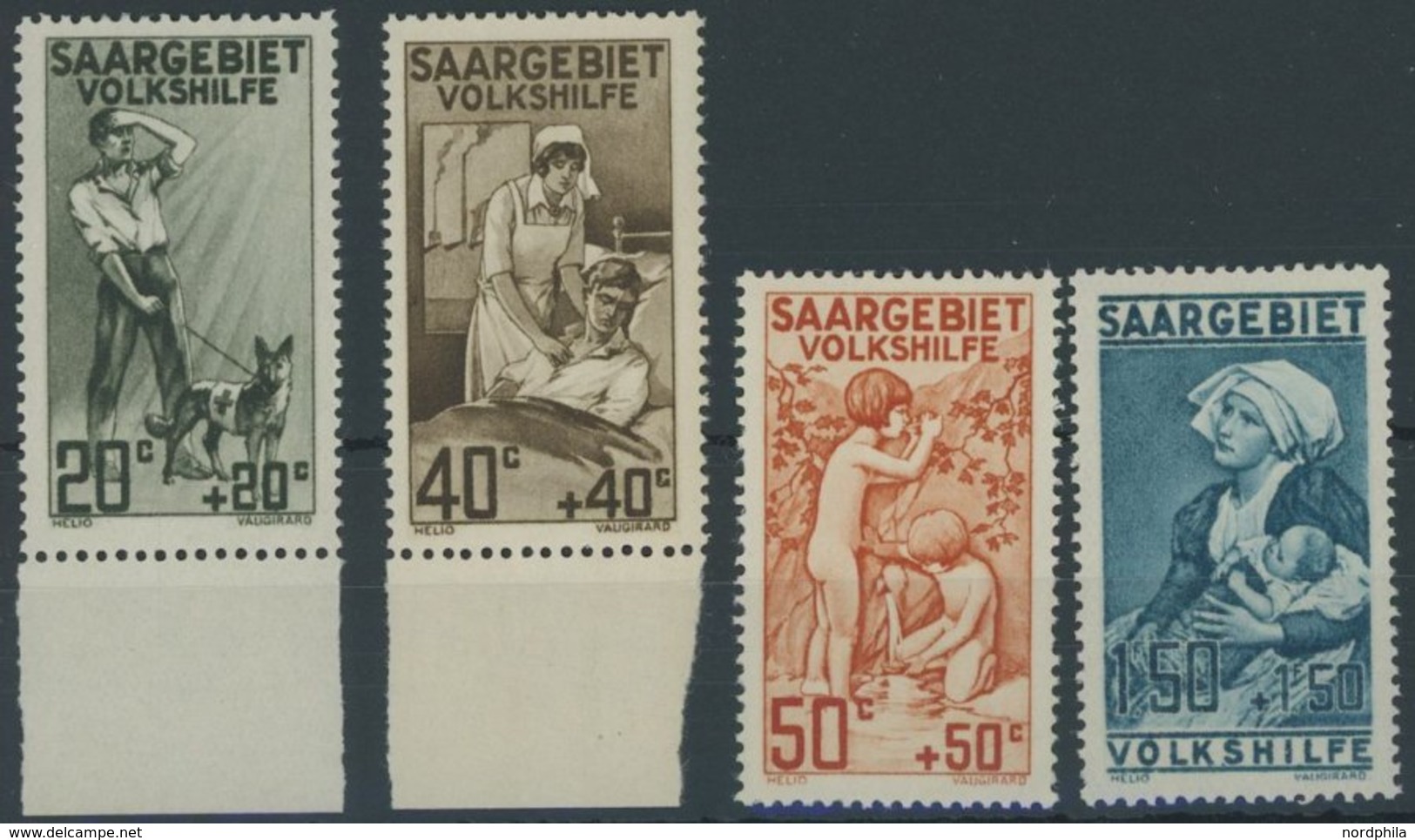 SAARGEBIET 104-07 **, 1926, Pflegedienste I, Postfrischer Prachtsatz, Mi. 130.- - Altri & Non Classificati