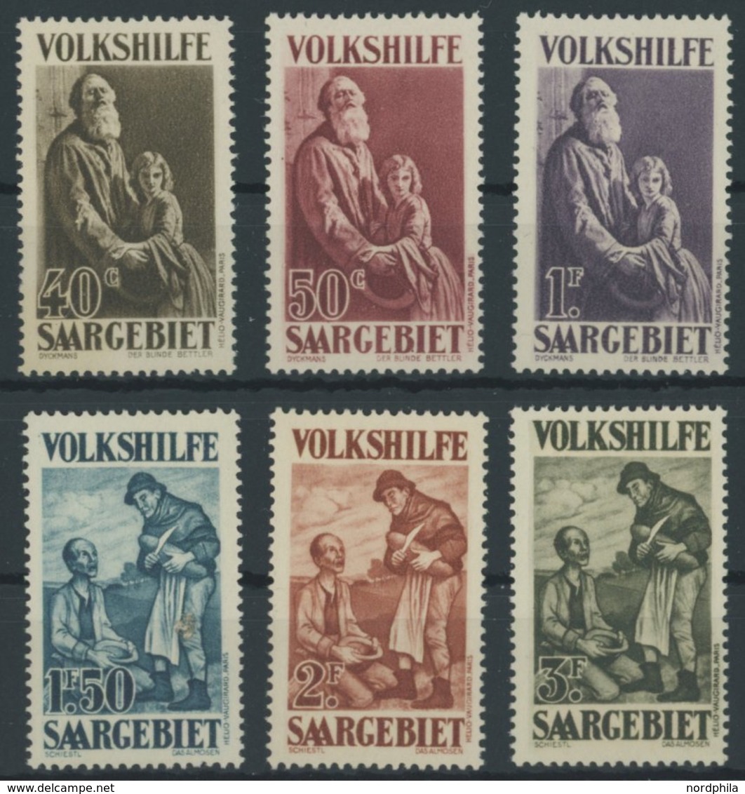 SAARGEBIET 128-33 **, 1928, 40 C. - 3 Fr. Gemälde I, 6 Prachtwerte, Mi. 232.- - Other & Unclassified