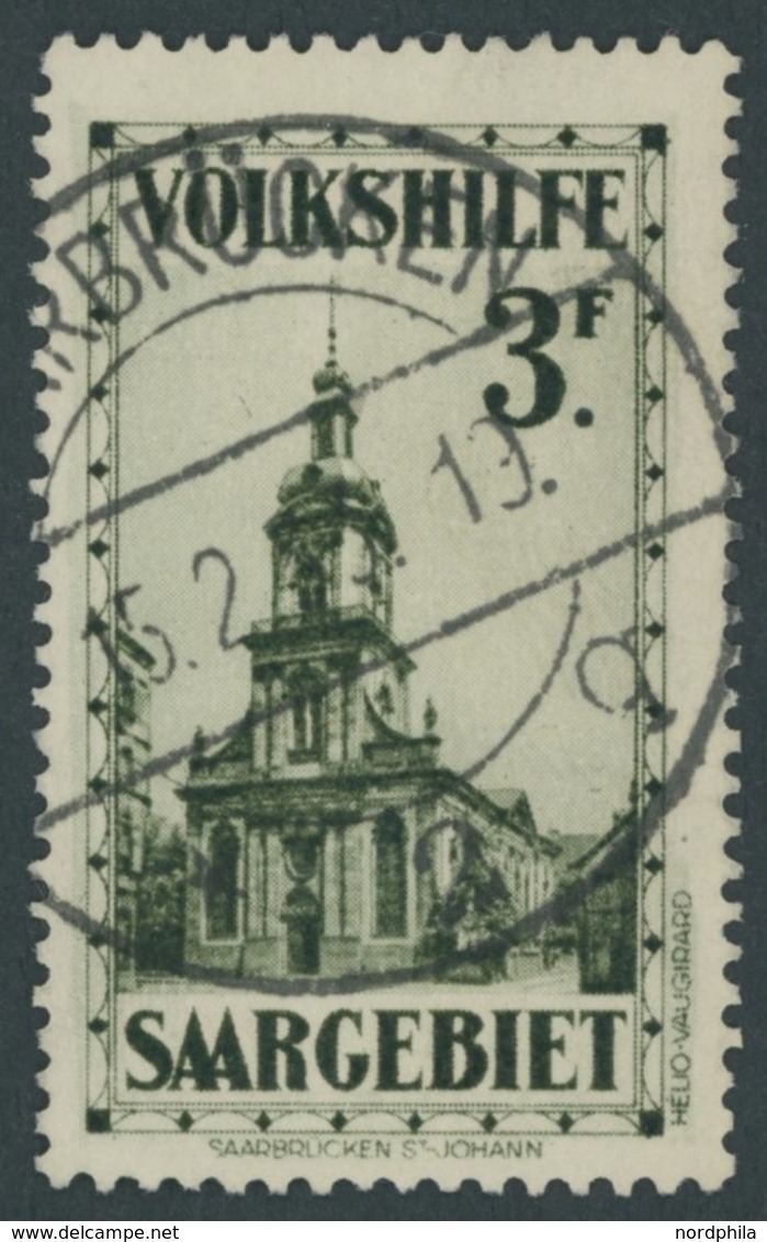 SAARGEBIET 166 O, 1932, 3 Fr. Burgen Und Kirchen, Pracht, Gepr. Geigle, Mi. 220.- - Altri & Non Classificati