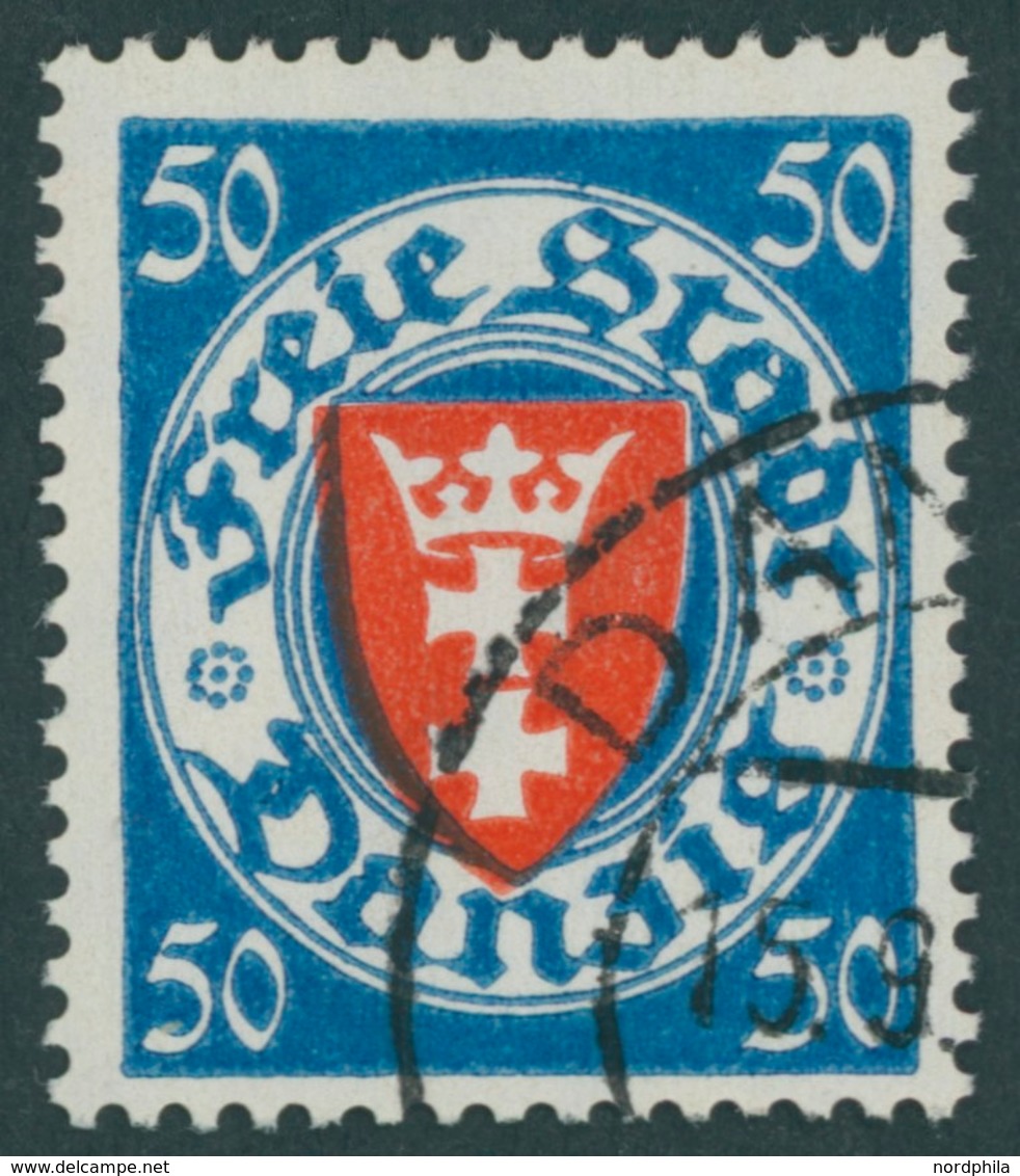 FREIE STADT DANZIG 296 O, 1939, 50 Pf. Lebhaftblau/zinnoberrot, Wz. 5, Pracht, Gepr. Gruber, Mi. 160.- - Otros & Sin Clasificación