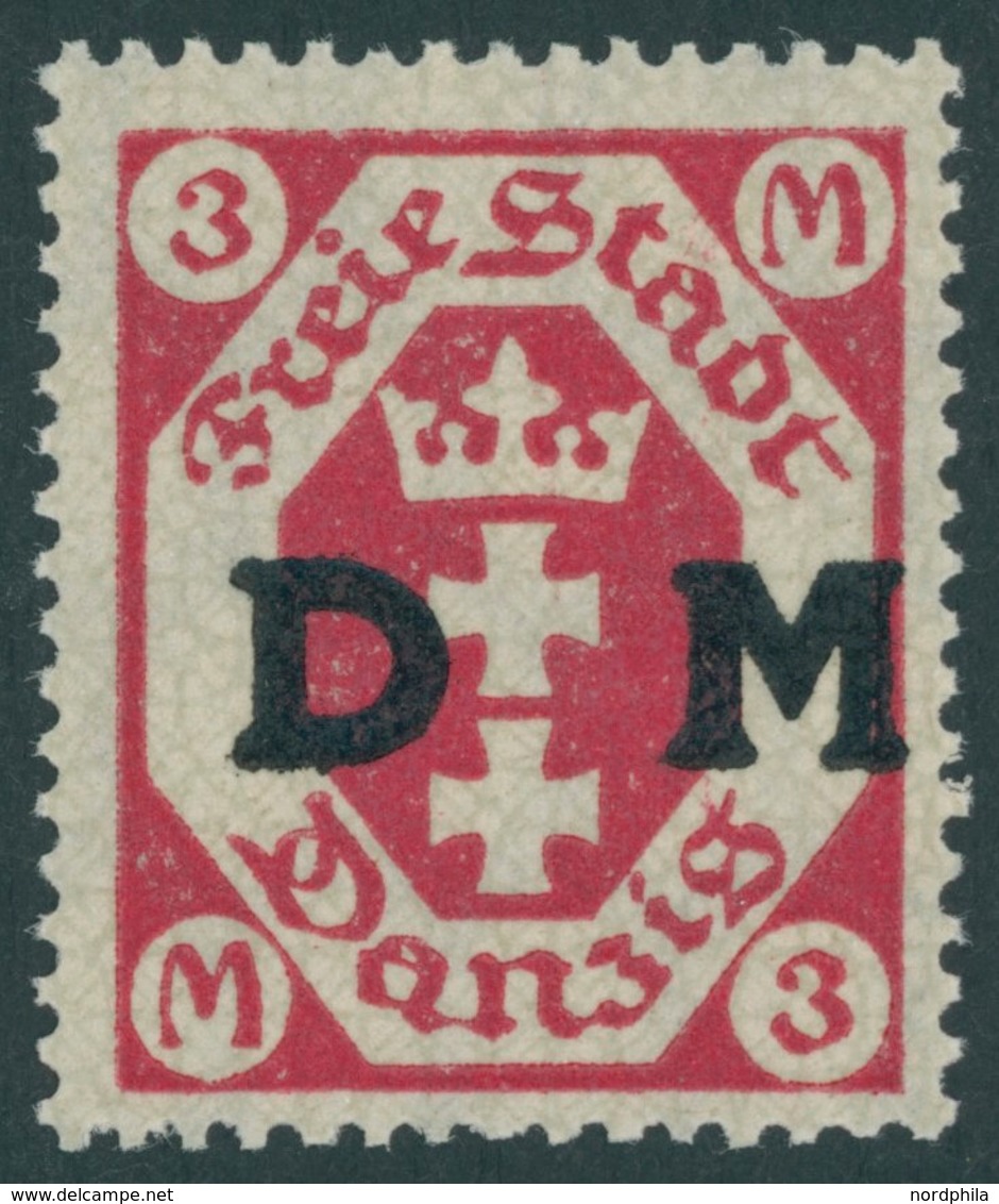 DIENSTMARKEN D 23b **, 1922, 3 M. Karminrot, Postfrisch, Pracht, Gepr. Dr. Oechnser, Mi. 60.- - Andere & Zonder Classificatie