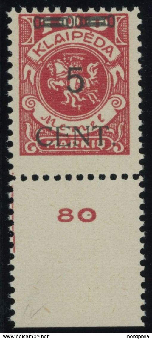 FREIE STADT DANZIG 180IV **, 1923, 5 Mio. Auf 50000 M. Flugpost, Type IV, Postfrisch, Pracht - Klaipeda 1923