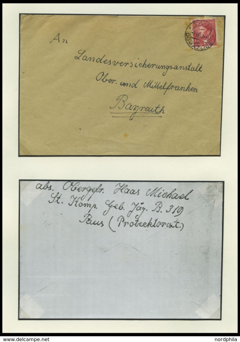 BÖHMEN UND MÄHREN Brief,** , 1939-45, interessante Sammlung Böhmen und Mähren in 2 Bänden, der Hauptwert liegt in den 60