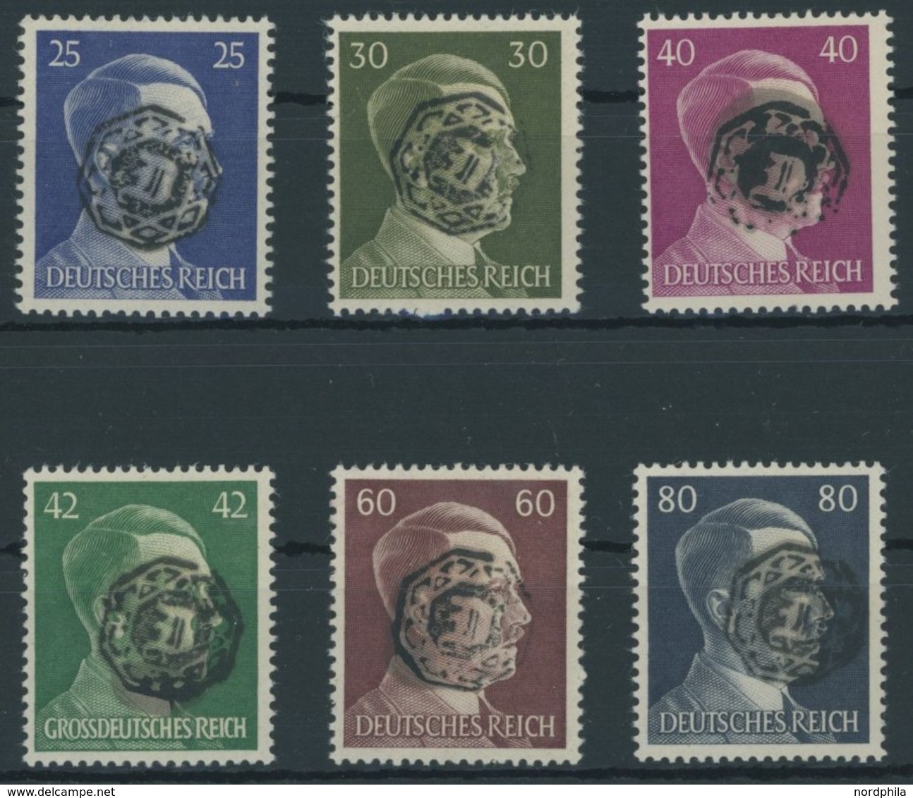 LÖBAU 15-18,20/1 **, 1945, 25 - 42, 60 Und 80 Pf., 6 Postfrische Prachtwerte, Mi. 125.- - Sonstige & Ohne Zuordnung